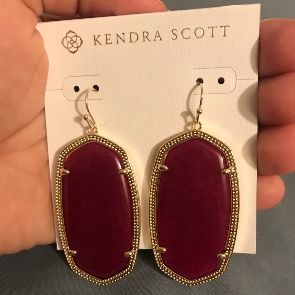 Kendra Scott Danielle Earring - Maroon Jade